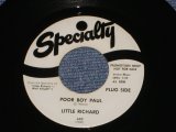 LITTLE RICHARD - POOR BOY PAUL / 1964 US ORIGINAL White Label PROMO 7"SINGLE 