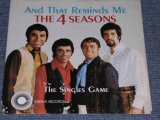 THE 4 FOUR SEASONS - AND THAT REMINDS ME ( Without SHADOW PS )/ 1969 US ORIGINAL 7" Single With PICTURE SLEEVE  