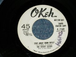 画像1: The SHERRY SISTERS - STAY AWAY FROM BOBBY : DANCING WITH TEARS IN MY EYES ( Ex+Looks:VG+++/Ex+  Looks:VG+++)  / 1960's US AMERICA  ORIGINAL "WHITE LABEL PROMO" Used 7" SINGLE  