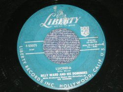 画像1: BILLY WARD and The DOMINOES - LUCINDA : STARDUST ( VG++/VG++ )   / 1957 US AMERICA ORIGINAL "TURQUOISE Label" Used 7"45rpm Single 