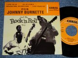 JOHNNY BURNETTE and The ROCK 'N ROLL TRIO - ROCK 'N ROLLWITH THE JOHNNY BURNETTE TRIO (MINT-/MINT) (Ex++/Ex++) / SPAIN REISSUE Used 7" EP With PICTURE SLEEVE