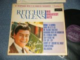 RITCHIE VALENS - HIS GREATEST HITS (WHITE COLOR COVER)(Ex+++/MINT-) / 1964 UK ENGLAND ORIGINAL "PURPLE Label" MONO Used LP