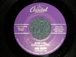 画像1: GENE VINCENT - A)BE-BOP-A-LULA   B)WOMAN LOVE (Ex++/Ex++) / 1956 US AMERICA ORIGINAL 1st Press "CAPITOL LOGO on TOP Label" Used 7" inch 45 rpm Single  