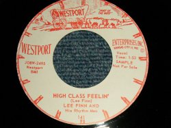 画像1: Lee Finn And His Rhythm Men - A)High Class Feelin'   )Pour Me A Glass Of Wine (Ex/Ex) / 1959 US AMERICA ORIGINAL "PROMO" Used 7" 45rpm Single 