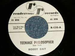 画像1: BOBBY DAY - A)Teenage Philosopher    B)Undecided (Ex++/Ex++) / 1960 US AMERICA ORIGINAL "WHITE LABEL PROMO" Used 7" 45rpm  Single 