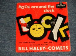 画像1: BILL HALEY and His COMETS - ROCK AROUND THE CLOCK (Ex++/Ex+) / 1957 UK ENGLAND ORIGINAL "REDLABEL" Used 7" EP with PICTURE SLEEVE