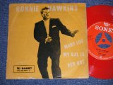 RONNIE HAWKINS and THE HAWKS -  A)MY GIRL IS RED HOT  B)MARY LOU (Ex++/Ex++)/ 1959 DENMARK ORIGINAL "RED WAX / VINYL" Used 7"SINGLE with PICTURE SLEEVE