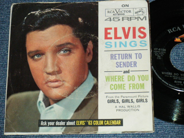 Elvis Presley Return To Sender 1962 Us Original 745rpm Single With