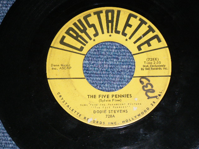 DODIE STEVENS - THE FIVE PENNIES  / 1959 US ORIGINAL Used 7