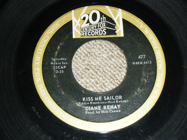 DIANE RENAY - KISS ME SAILOR / SOFT-SPOKEN GUY ( VG++/VG++ )   / 1964 US ORIGINAL Used 7