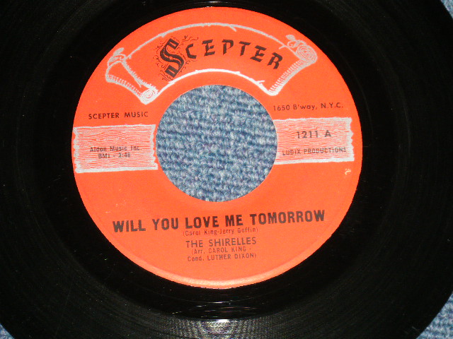 THE SHIRELLES - WILL YOU LOVE ME TOMORROW (Revised Title) : BOYS (RINGO STARR Sings)  ( Ex+/Ex+) / 1960 US AMERICA  ORIGINAL 1st Press Label  Used 7