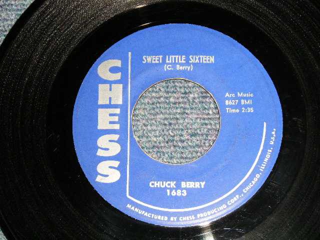 CHUCK BERRY - A)SWEET LITTLE SIXTEEN   B)REELIN' AND ROCKIN' (Ex++/Ex++) / 1958 US AMERICA ORIGINAL Used 7