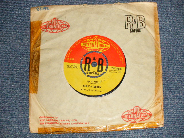 CHUCK BERRY - A)LET IT ROCK   B)MEMPHIS TENNESSEE  (Ex+/Ex+ WOL) / 1963 UK ENGLAND ORIGINAL Used 7