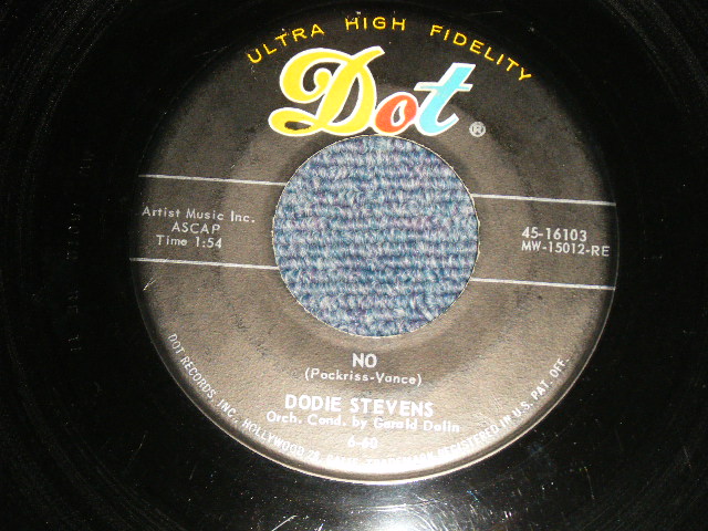 DODIE STEVENS - A)YOU  B)A TISKET A TASKET (Ex+/Ex+) / 1960 US AMERICA ORIGINAL Used 7