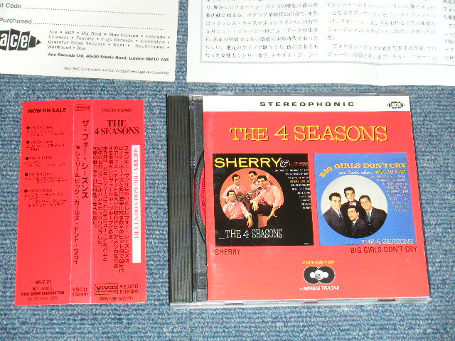THE 4 FOUR SEASONS - SHERRY + BIG GIRL DON'T CRY  (MINT/MINT) / 1996 Japan OBI + LINNER & 1994 UK PRESS 輸入盤国内仕様 Used CD with OBI 