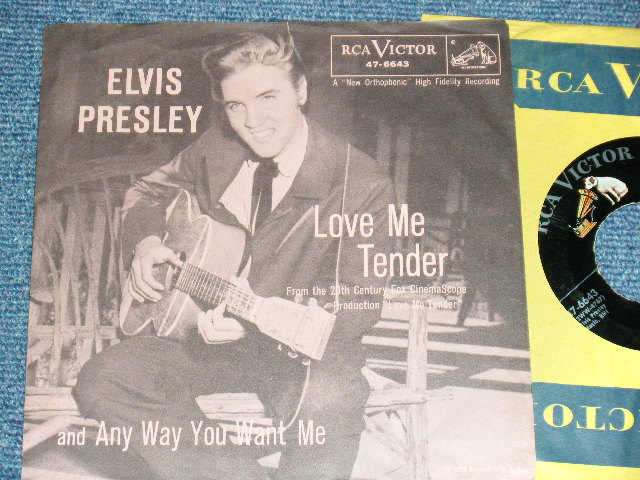 ELVIS PRESLEY - A) Love Me Tender  B) Anyway You Want Me (Ex++/Ex++, Ex+) / 1956 US AMERICA ORIGINA Used 7