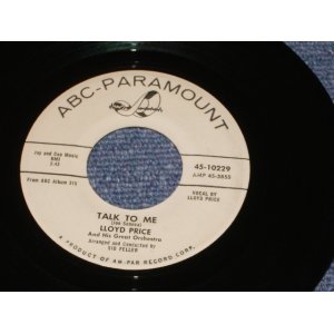 画像: LLOYD PRICE - TALK TO ME / 1962 US ORIGINAL White Label Promo 7" SINGLE  