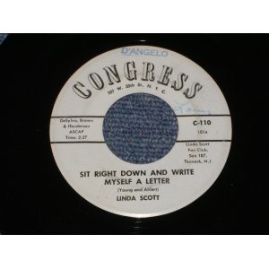 画像: LINDA SCOTT - SIT RIGHT DOWN AND WRITE MYSELF A LETTER / 1963 US ORIGINAL WHITE LABEL PROMO 7" SINGLE  