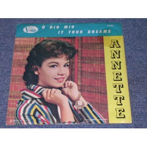 画像: ANNETTE - O DIO MIO / 1960 US ORIGINAL With PICTURE SLEEVE 7" SINGLE  