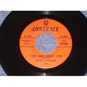 画像: APRIL STEVENS - YOU AND ONLY YOU ( NINO TEMPO Works ) / 1961 US ORIGINAL 7" SINGLE  