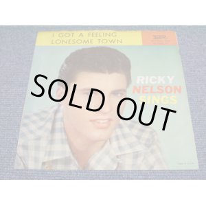 画像: RICKY NELSON - I GOT A FEELING / 1958 US ORIGINAL Used 7"SINGLE With PICTURE SLEEVE 