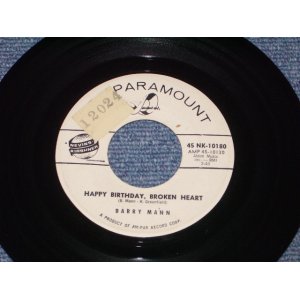 画像: BARRY MANN - HAPPY BIRTHDAY, BROKEN HEART / 1961 US ORIGINAL WHITE LABEL PROMO 7" SINGLE  