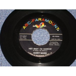 画像: BARRY MANN - HEY BABY I'M DANCIN' / 1962 US ORIGINAL 7" SINGLE  