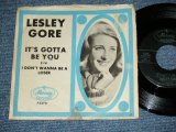画像: LESLEY GORE  - IT'S GOTTA BE YOU  / 1964 US ORIGINAL  Used 7" inch Single  With PICTURE SLEEVE 