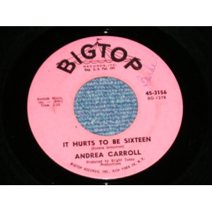 画像: ANDREA CARROLL with CHIFFONS - IT HURTS TO BE SIXTEEN / 1963 US AMERICA ORIGINAL Used 7" SINGLE 