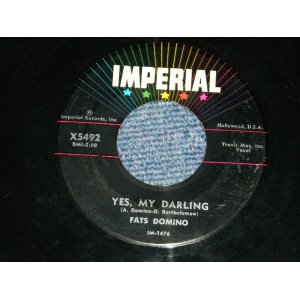 画像: FATS DOMINO - YES, MY DARLING / 1958  US ORIGINAL Used 7" Single 