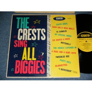 画像: THE CRESTS - SING ALL BIGGIES ( Ex+/Ex++ : A-2,3 Press Miss JUMP) / 1960 US ORIGINAL Rare! "YELLOW LABEL With BLACK PRINT"  MONO Used LP  