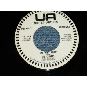 画像: THE CLOVERS - ONE MINT JULEP / LOVELY ( Ex+++/Ex+++ ) / 1960 US AMERICA ORIGINAL "WHITE LABEL PROMO" Used 7" Single 