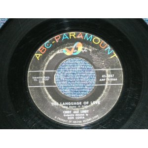 画像: CINDY and LINDY ( GIRL & BOY DUO ) - THE LANGUAGE OF LOVE : BRIGITTE'S SONG ( Ex- Looks: VG++/Ex- Looks: VG++  ) / 1957 US AMERICA ORIGINAL Used 7" Single 