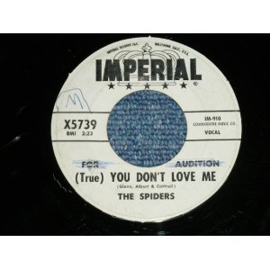 画像: The SPIDERS - (True) YOU DON'T LOVE ME : WITCHCRAFT ( VG++/VG++ ) / 1961 US AMERICA  ORIGINAL "WHITE LABEL PROMO" Used 7" SINGLE 