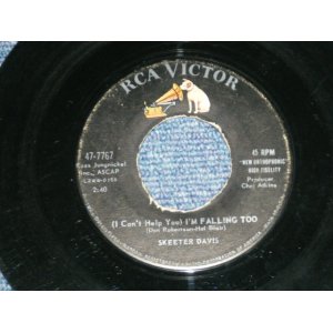 画像: SKEETER DAVIS  -  (I CAN'T HELP YOU) I'M FALLING TOO : NO NEVER (VG+++/VG++)  / 1960 US AMERICA ORIGINAL Used 7" SINGLE 