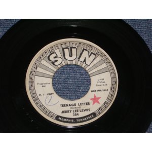 画像: JERRY LEE LEWIS - TEENAGE LETTER ( Ex-/Ex-) / 1963 US ORIGINAL "White Label Promo" Used 7" Single