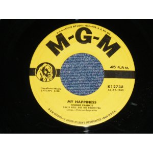 画像: CONNIE FRANCIS - MY HAPPINESS : NEVER BEFORE   ( Ex++/Ex++) / 1958's  US AMERICA ORIGINAL Used 7" SINGLE 