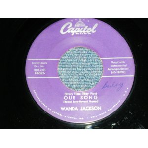 画像: WANDA JACKSON  - OUR SONG : MEAN MEAN MAN ( Ex+/Ex+ )  / 1958 US AMERICA ORIGINAL Used 7"Singl