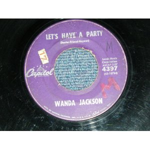 画像: WANDA JACKSON  With GENE VINCENT'S BLUE CAPS -  LET'S HAVE A PARTY : COOL LOVE ( VG++/VG++ : STOL,WOL )  / 1960 US AMERICA ORIGINAL Used 7"Singl