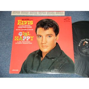 画像: ELVIS PRESLEY -  GIRL HAPPY ( Matrix #  A) SPRM- 2012-5S /B)SPRM- 2013-5S) (Ex++/Ex+++) / 1965 US AMERICA ORIGINAL "PROMO STAMP" 1st Press "WHITE RCA VICTOR logo on Top & MONAURAL at BOTTOM" Label MONO Used LP