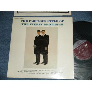 画像: THE EVERLY BROTHERS - The FABULOUS STYLE OF The EVERLY BROTHERS (Matrix #  A)CLP-3040-1  TM-6157   B) CLP-3040-2  TM-6158 )(Ex+/Ex++ )  / 1963 US ORIGINAL "MAROON Label" MONO Used LP  