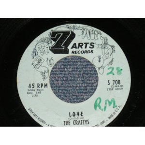 画像: THE CRAFTYS (Minor DOO-WOP Group) - L-O-V-E : HEARTBREAKING WORLD  (Ex++/Ex++  WOL) / 1961 US AMERICA ORIGINAL Used 7" Single 