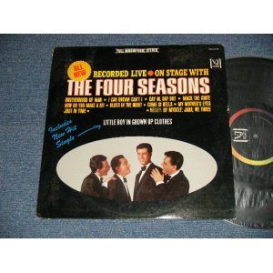 画像: THE 4 FOUR SEASONS - ON STAGE WITH THE 4 FOUR SEASONS ; RECORDED LIVE (Ex+/Ex++ EDSP)   / 1965 US AMERICA ORIGINAL STEREO used LP