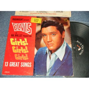 画像: ELVIS PRESLEY - GIRLS! GIRLS! GIRLS!  (MATRIX # A) N22P-3293-12S B) N22P-3294-12S )  (Ex+/Ex+++, Ex+ Looks:Ex EDSP) / 1964 Version US AMERICA 2nd Press "WHITE RCA VICTOR LOGO & MONAURAL at bottom Label" MONO Used LP