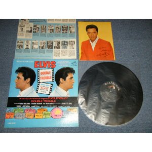 画像: ELVIS PRESLEY -  DOUBLE TROUBLE  : with FULL COLOR PHOTO (MATRIX #    A) UPRM-4943-4S    B) UPRM-4944-4S)  ( MINT-/Ex+++) / 1967 US AMERICA 1st Press "WHITE RCA VICTOR LOGO & MONAURAL at bottom Label" MONO Used LP