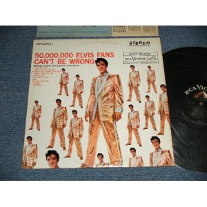 画像: ELVIS PRESLEY - ELVIS' GOLDEN RECORDS - VOL.2 : 50,000,000 ELVIS FANS CAN'T BE WRONG (MATRIX #  A) M2PY-4737-3S   B) M2PY-4738- 3S )  (Ex+++/Ex+++ Looks*Ex+ EDSP) / 1963 Version  US AMERICA 2nd Press "WHITE RCA VICTOR LOGO & Small STEREO at bottom Label" STEREO Used LP