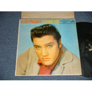 画像: ELVIS PRESLEY - LOVING YOU (Matrix # A) H2WP-2762-3S A3      B) H2WP-2763-3S A2 )  (Ex+/Ex  EDSP) / 1957  US AMERICA  1st Press "SILVER RCA VICTOR logo on Top & LONG PLAY  at BOTTOM  Label"  2nd Press "ORANGE TITLE Credit on FRONT COVER"   MONO Used LP