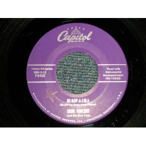 画像: GENE VINCENT - A)BE-BOP-A-LULA   B)WOMAN LOVE (Ex++/Ex++) / 1956 US AMERICA ORIGINAL 1st Press "CAPITOL LOGO on TOP Label" Used 7" inch 45 rpm Single  
