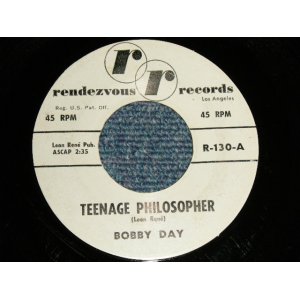 画像: BOBBY DAY - A)Teenage Philosopher    B)Undecided (Ex++/Ex++) / 1960 US AMERICA ORIGINAL "WHITE LABEL PROMO" Used 7" 45rpm  Single 