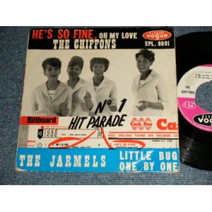 画像: THE CHIFFONS / THE JARMELS -HE'S SO FINE / LITTLE BUG (Ex/VG+++ WOBC) /1963 FRANCE FRENCH ORIGINAL Used 7" 45rpm EP with PICTURE SLEEVE